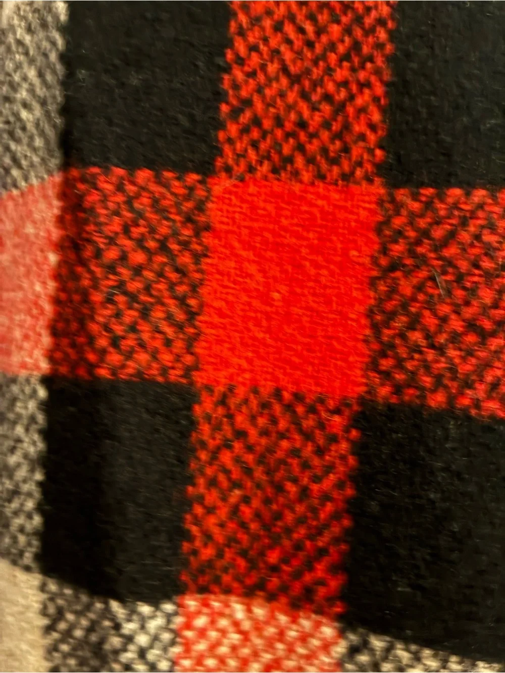 J. Crew Red Black Cream Wool Plaid Button-Down Shirt